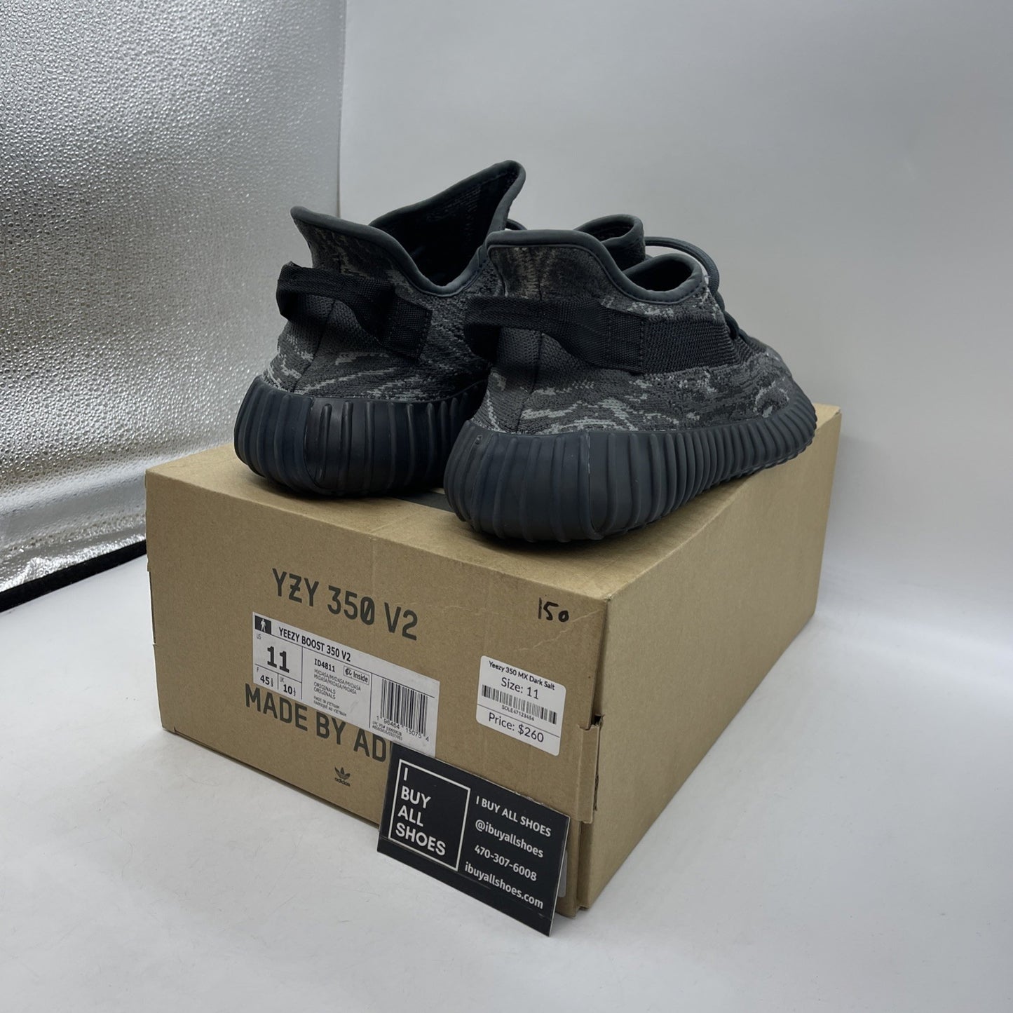 Size 11 - adidas Yeezy Boost 350 V2 Low MX Dark Salt Grey Suede (ID4811)