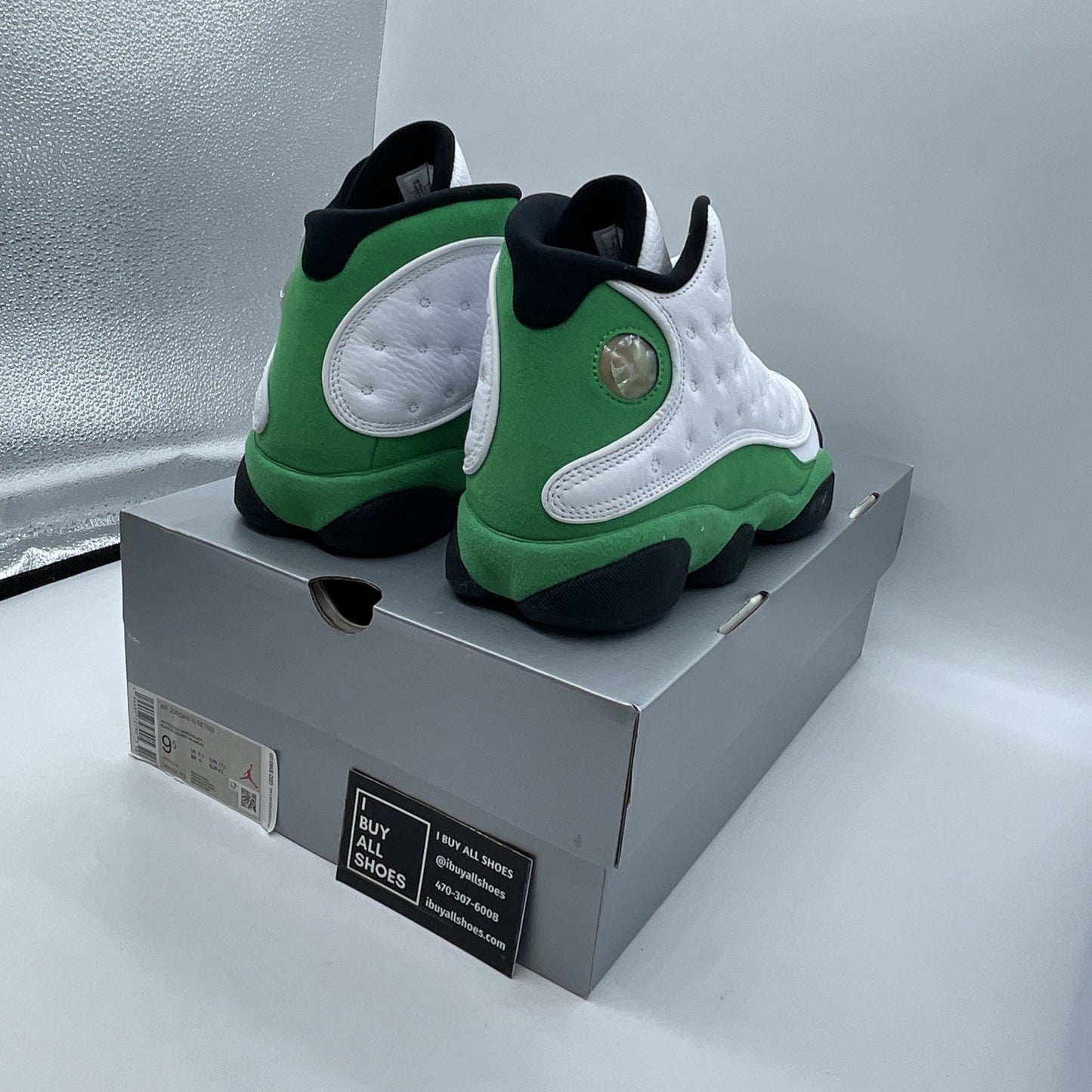 Size 9.5 - Air Jordan 13 Retro Lucky Green 2020 White Suede (DB6537-113)