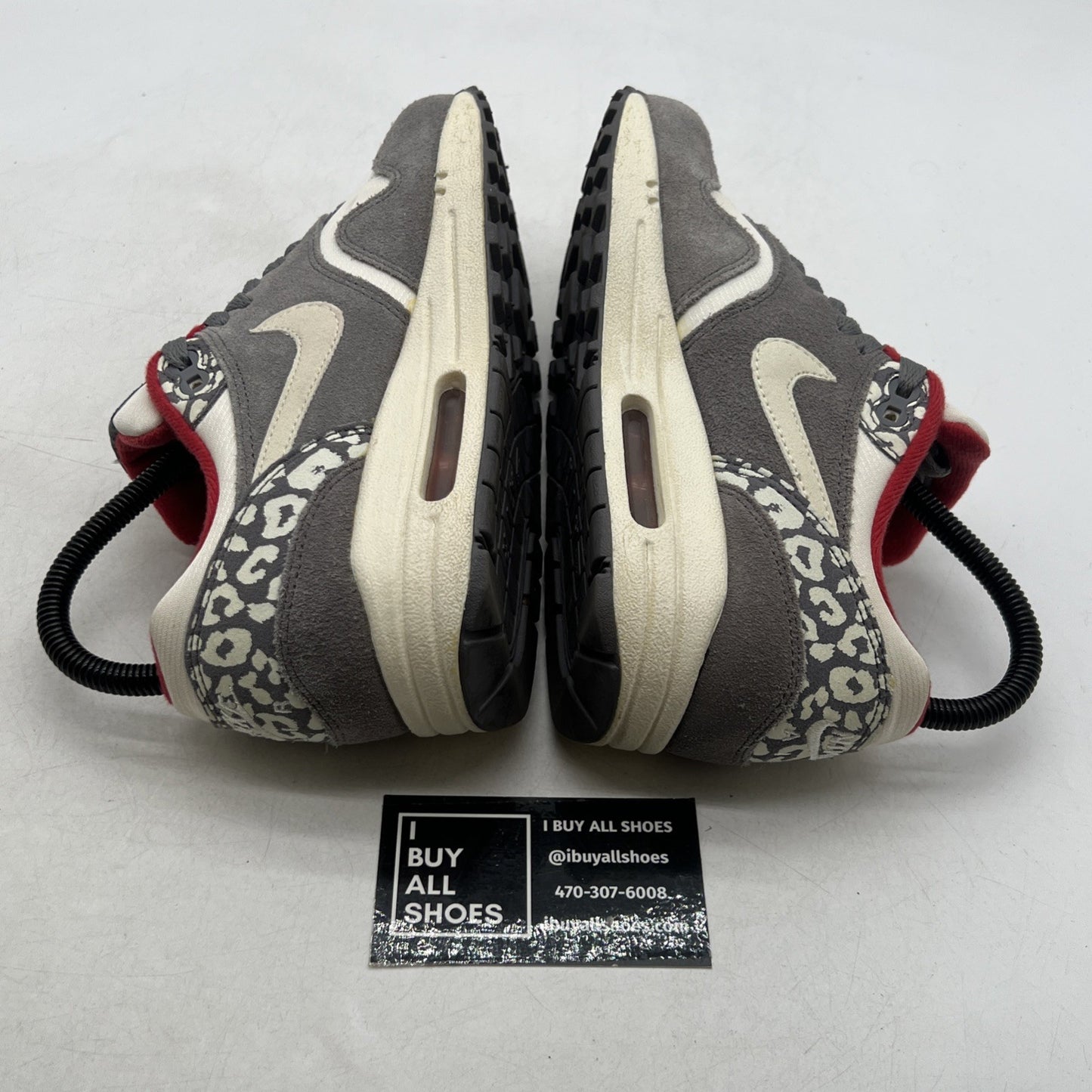 Size 5 - Nike Air Max 1 Grey Leopard W (319986-099)