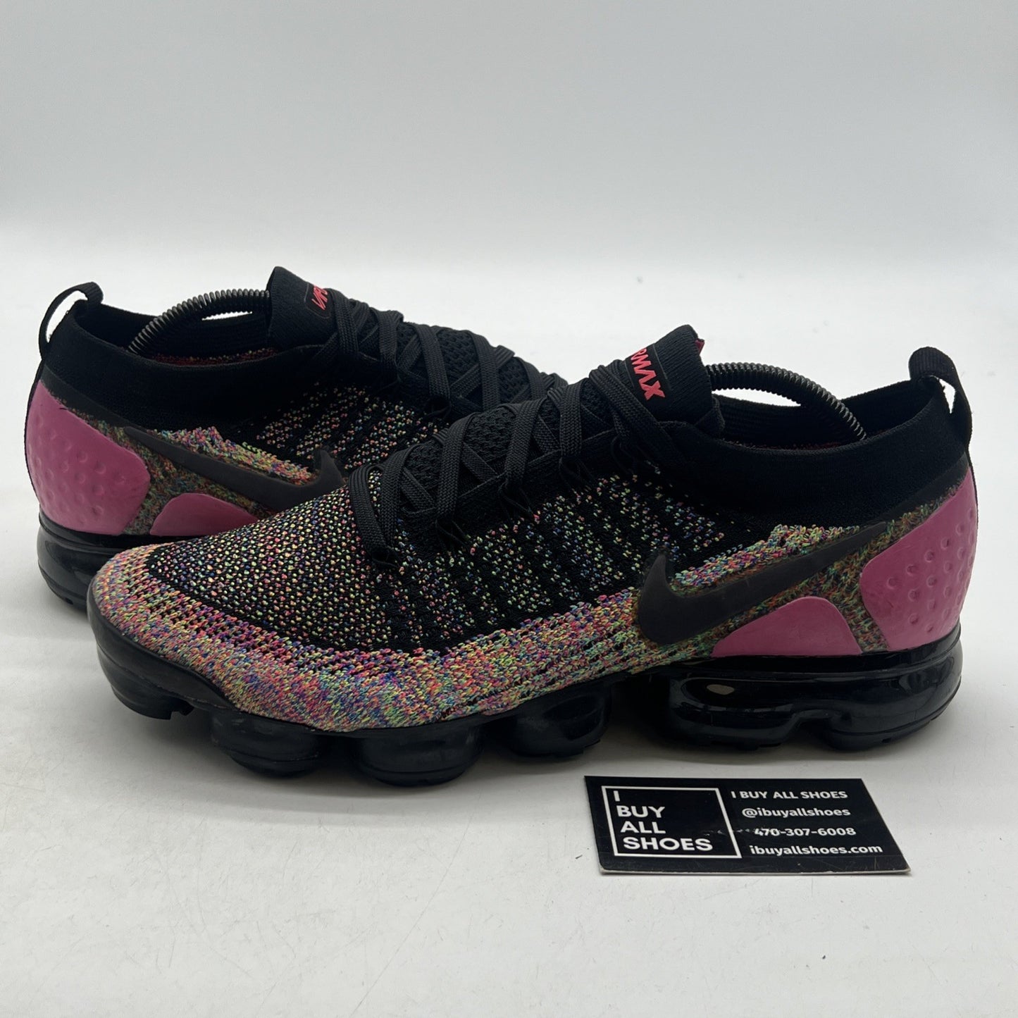 Size 11 - Nike Air VaporMax Flyknit 2 Black Multi-Color (942842-017)