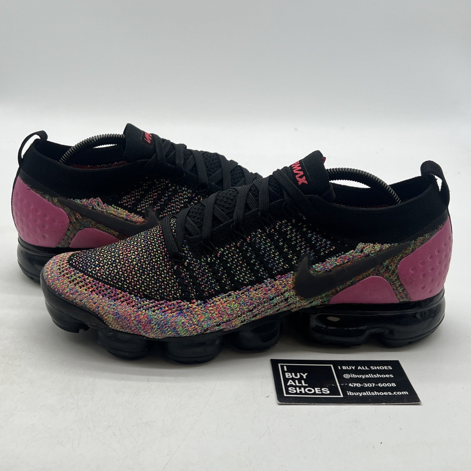 Size 11 - Nike Air VaporMax Flyknit 2 Black Multi-Color (942842-017)