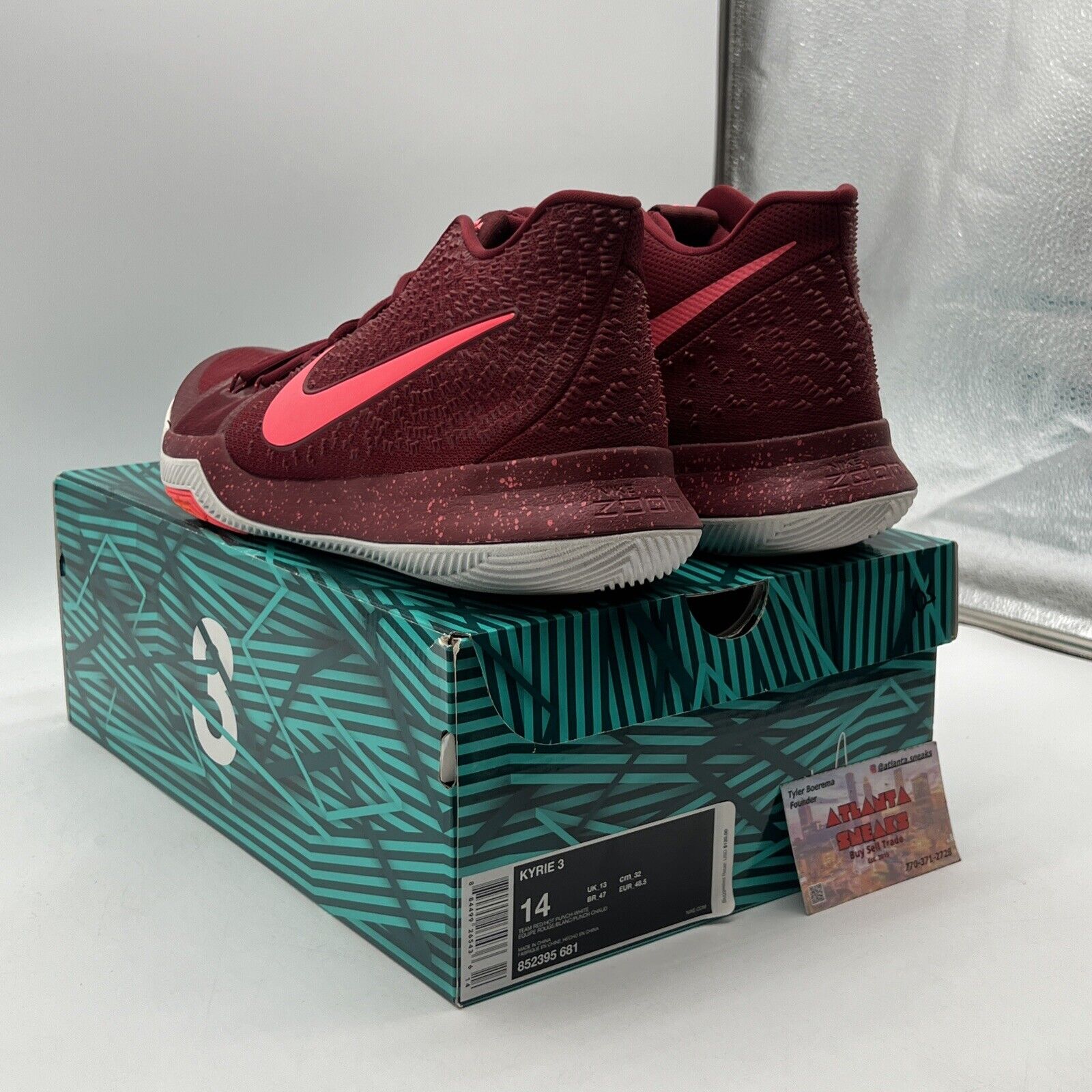 Size 14 - Nike Kyrie 3 Hot Punch White (852395-681)