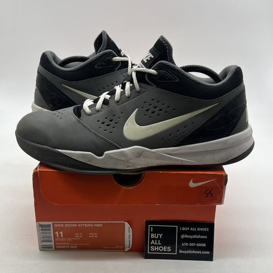 Size 11 - Nike Zoom Attero Sneakers Mens Gray & White (555072-002)