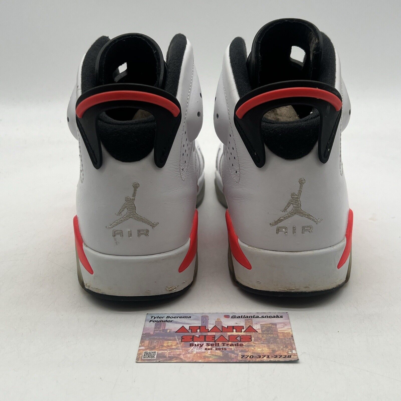 Size 8.5 - Nike Air Jordan 6 Retro Men's White Infrared Black  (384664-123)