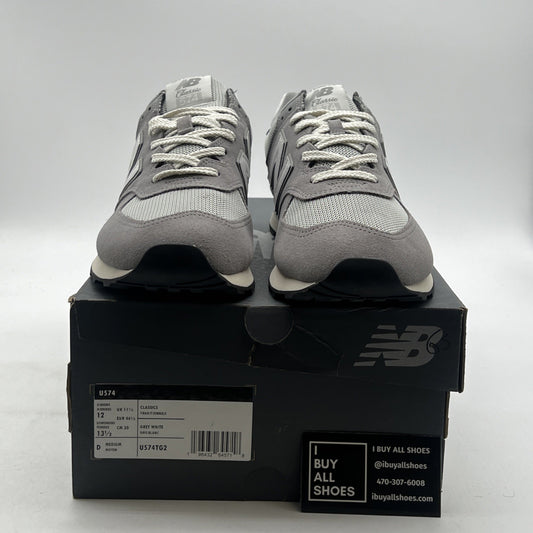Size 12 - New Balance 574 Grey White (U574TG2)