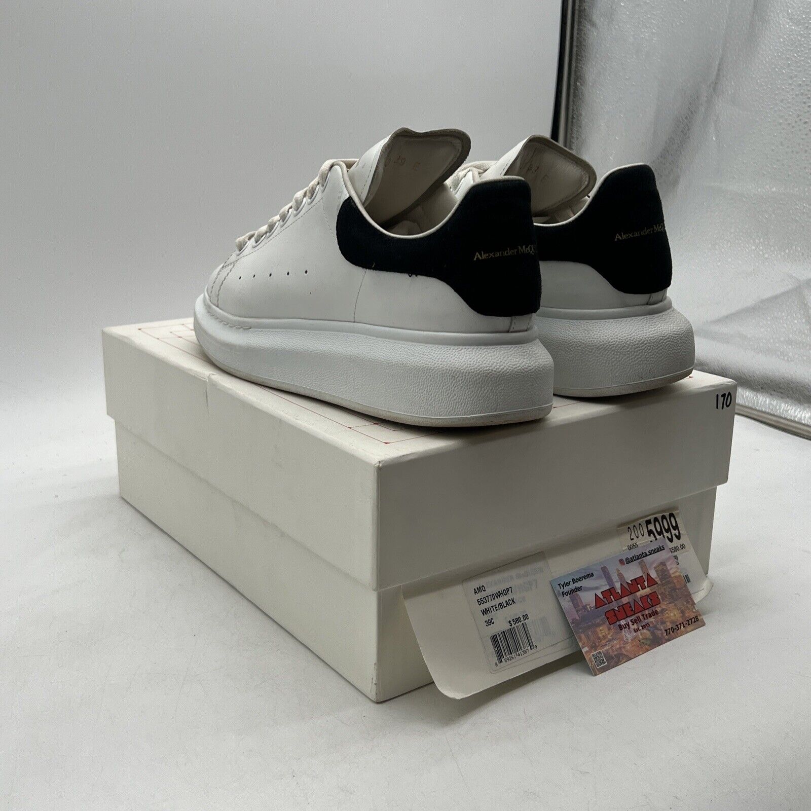 Size 8.5 - Alexander McQueen Womens Colorblock Round Toe Platform Sneakers White