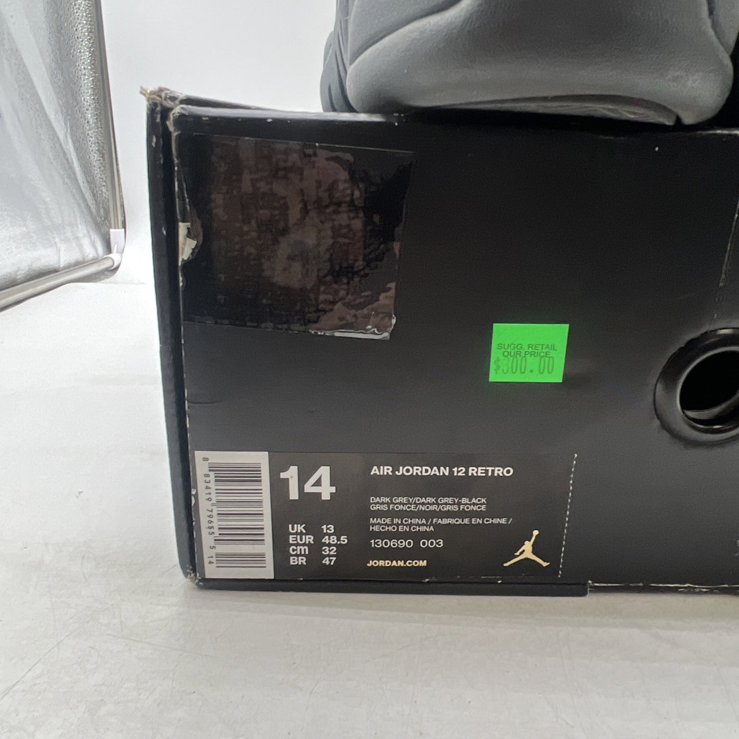 Size 14 - PSNY x Air Jordan 12 Retro Dark Grey (130690-003)