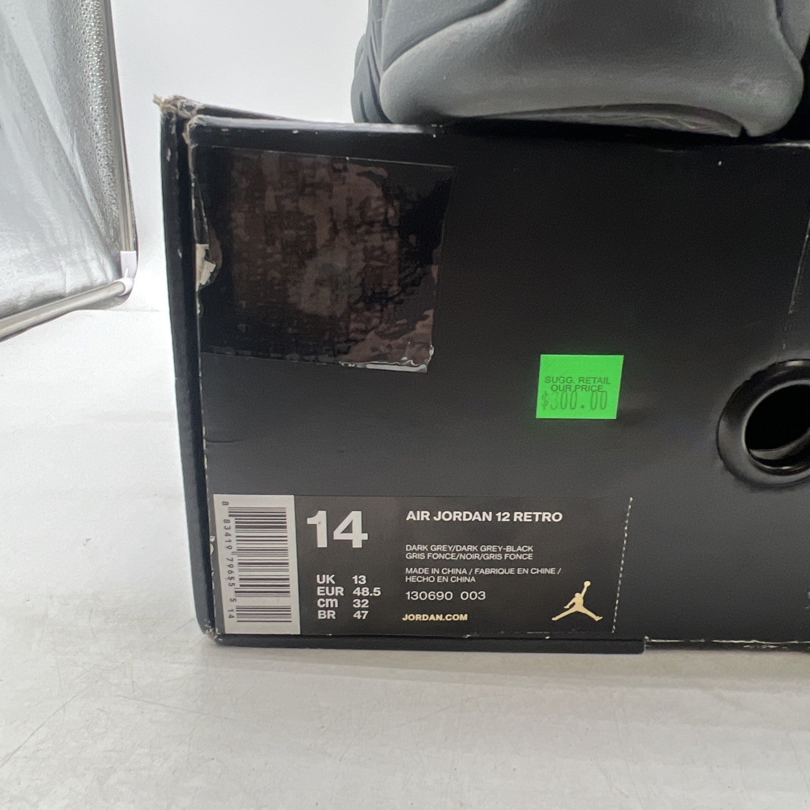 Size 14 - PSNY x Air Jordan 12 Retro Dark Grey (130690-003)