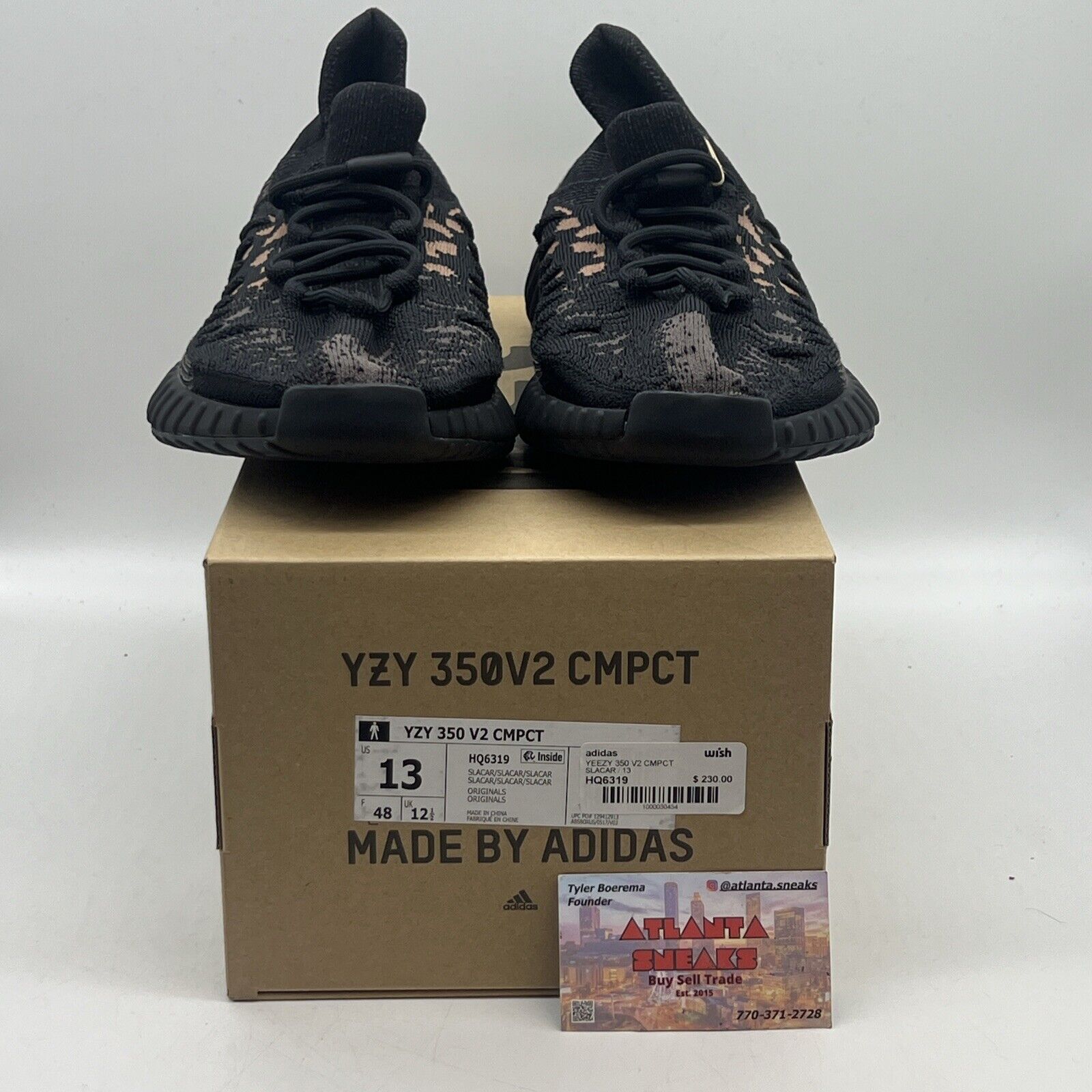 Size 13 - adidas Yeezy Boost 350 V2 Slate Carbon 2022 HQ6319 CMCPT Brand New