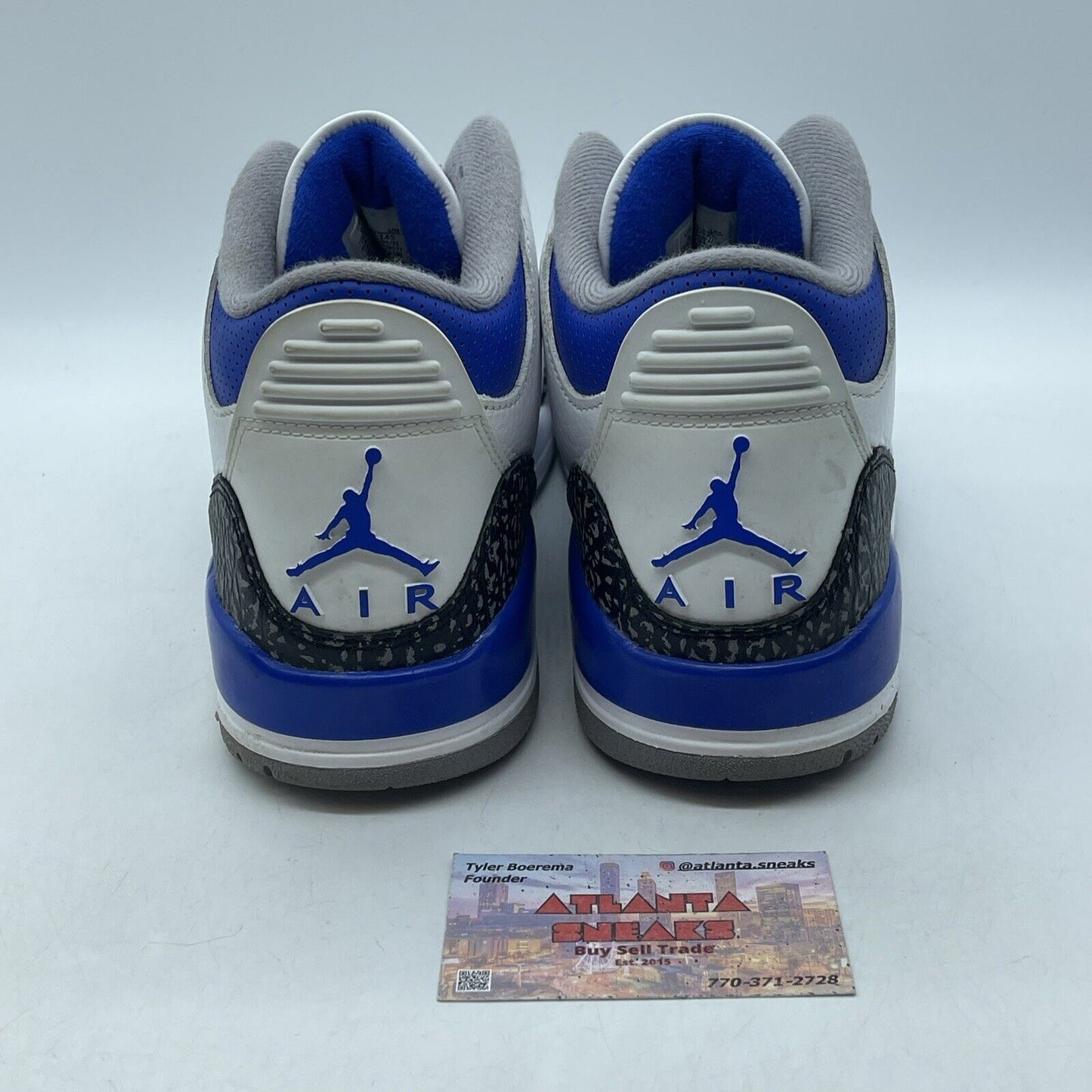 Size 9 - Jordan 3 Retro Mid Racer Blue White Leather Grey Suede (CT8532-145)