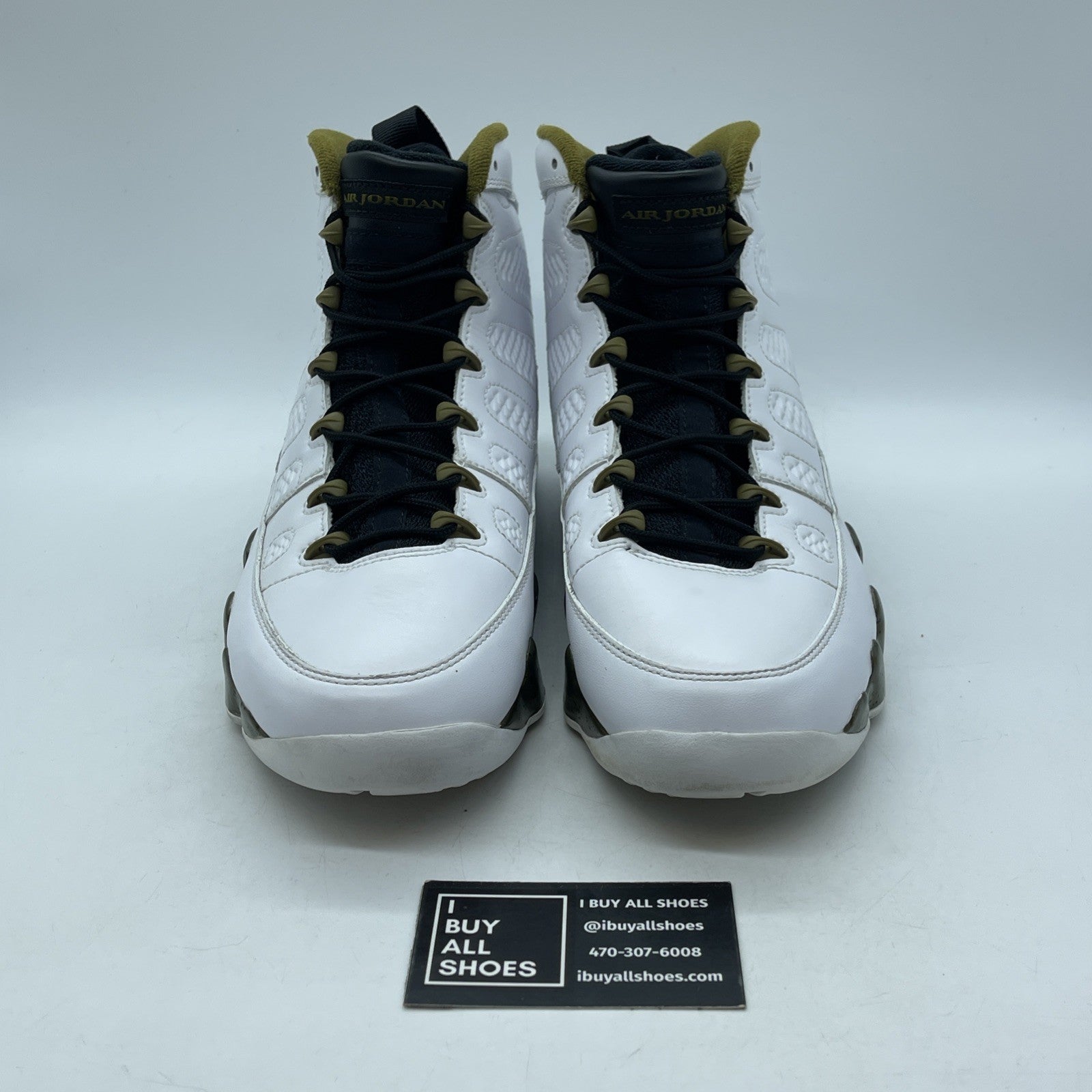Size 11 - Air Jordan 9 Retro Statue White Green Leather (302370-109)