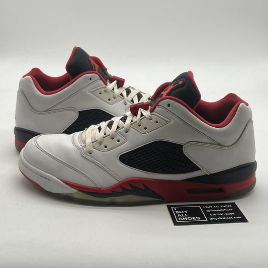 Size 13 - Air Jordan 5 Retro 2016 Low Fire Red (819171-101)