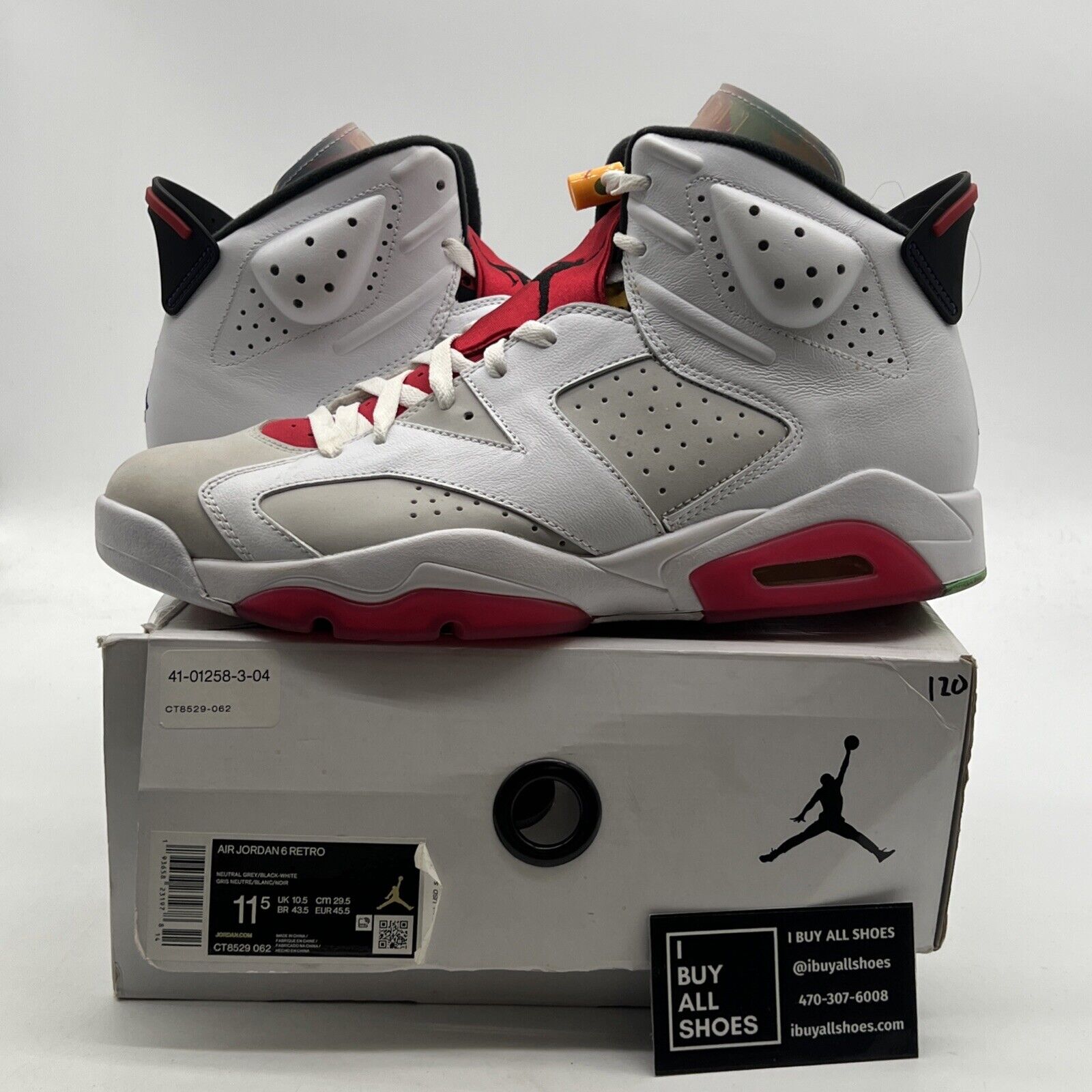 Size 11.5 - Air Jordan 6 Retro Hare (CT8529-062)