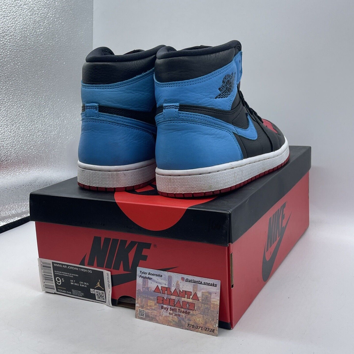 Size 9.5 - Jordan 1 High OG UNC To Chicago 2020 Blue Red Black (CD0461-046)