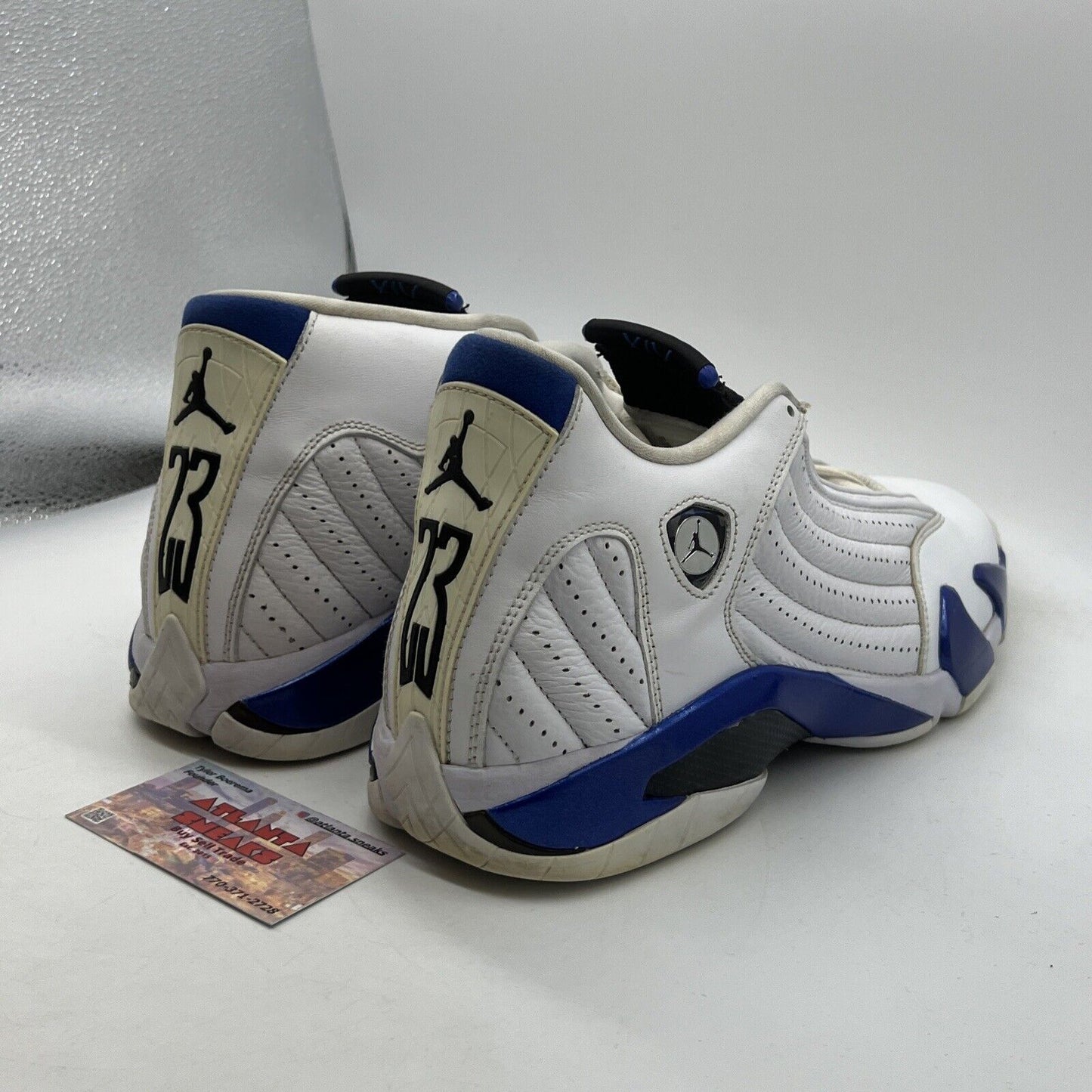 Size 11.5 - Air Jordan 14 Retro Hyper Royal White Leather (487471-104)