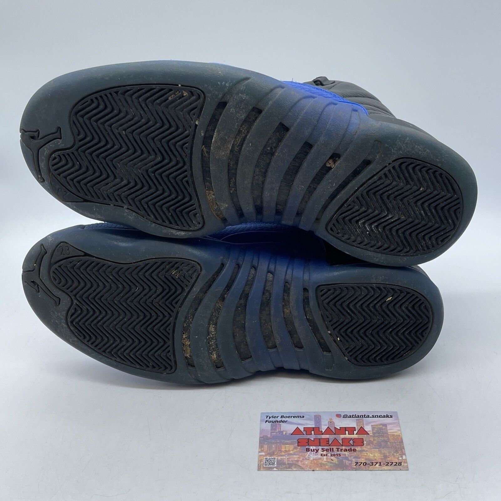 Size 8 - Air Jordan 12 Retro Game Royal Black Blue Suede Leather (130690-014)
