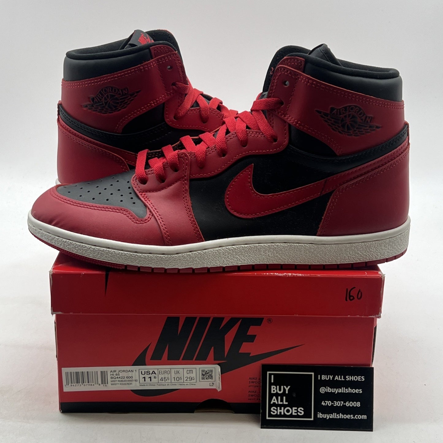 Size 11.5 - Air Jordan 1 Retro High 85 Varsity Red 2020 (BQ4422-600)