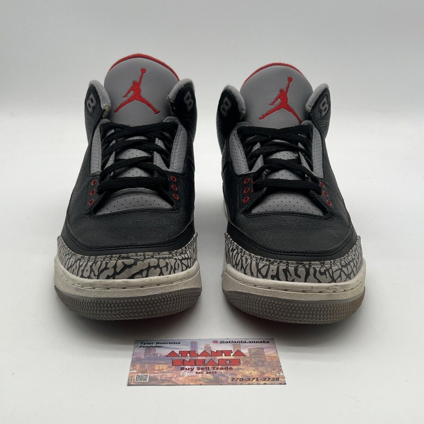 Size 10.5 - Air Jordan 3 Retro OG Mid Black Cement (854262-001)