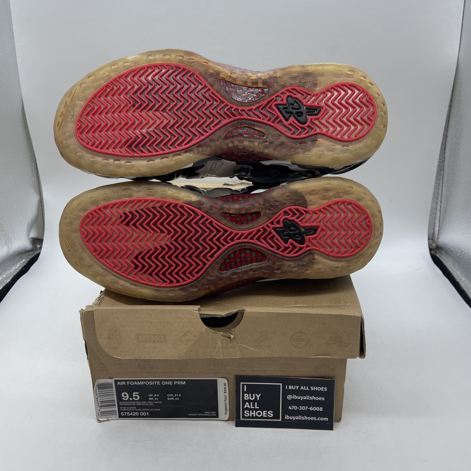 Size 9.5 - Nike Air Foamposite One PRM Fighter Jet (575420-001)