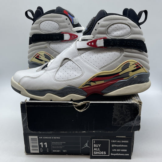 Size 11 - Air Jordan 8 Retro 2003 Bugs Bunny White Grey Suede Leather 305381-101