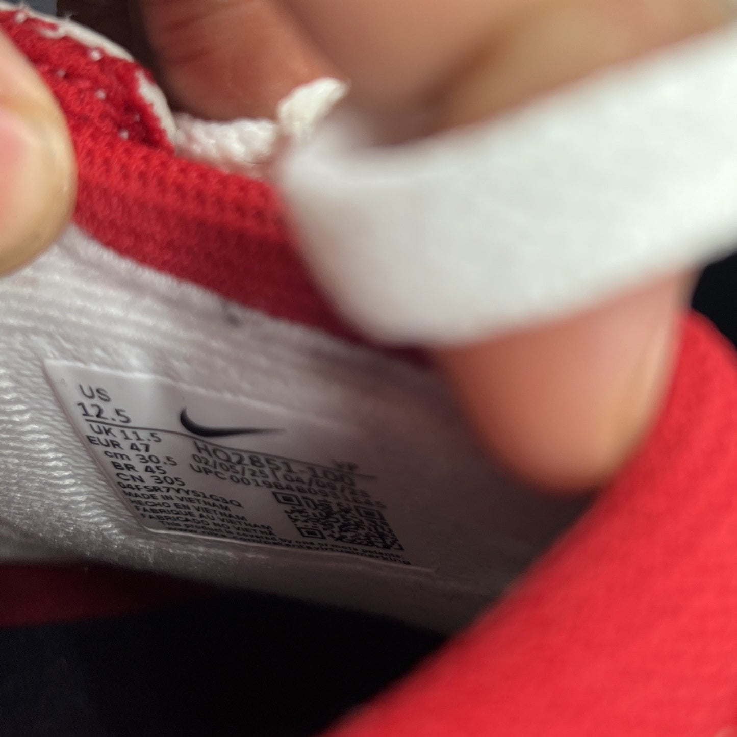 Size 12.5 - Nike Total 90 3 SP White Gym Red (HQ2851-100)