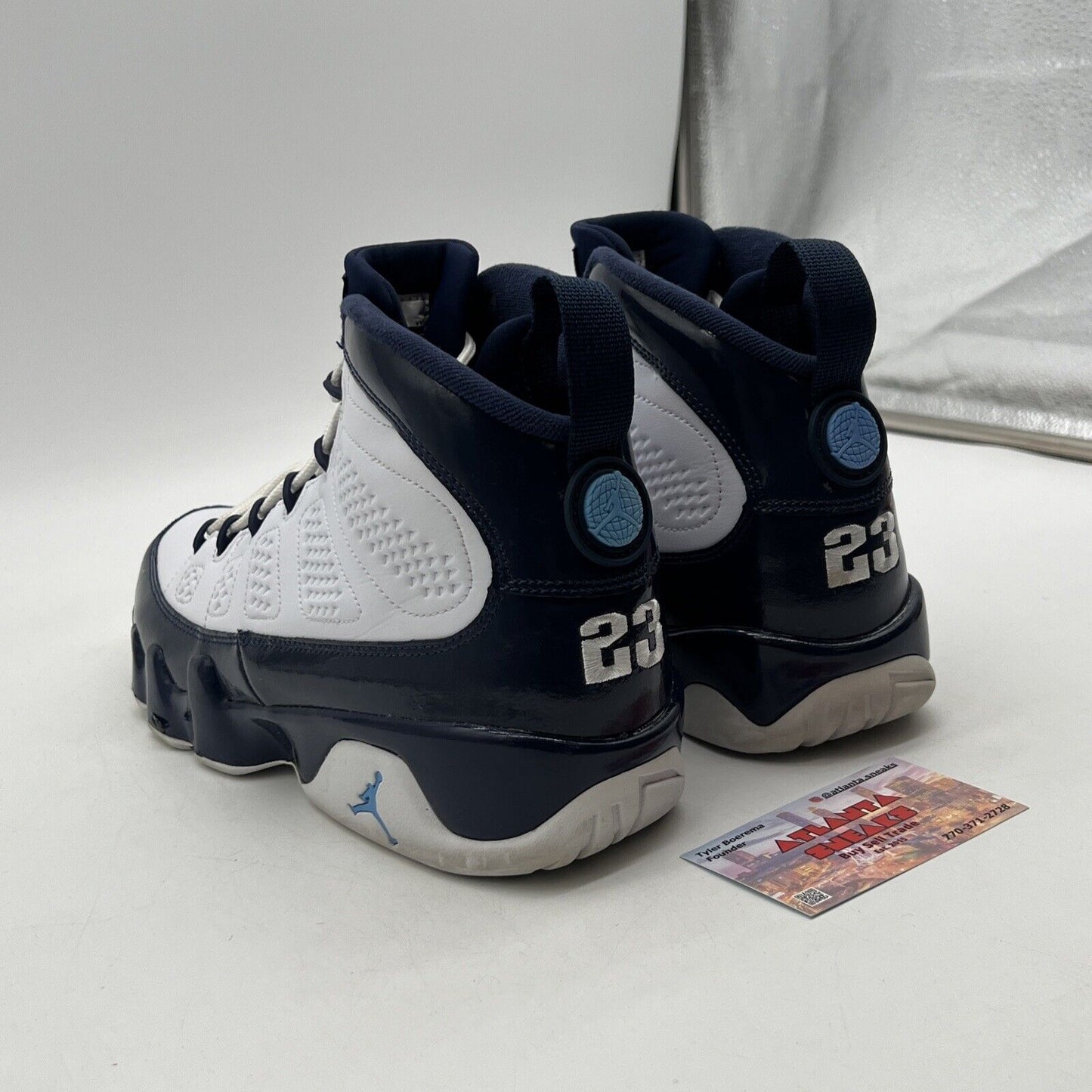 Size 9 - Air Jordan 9 Retro UNC White Navy (302370-145)