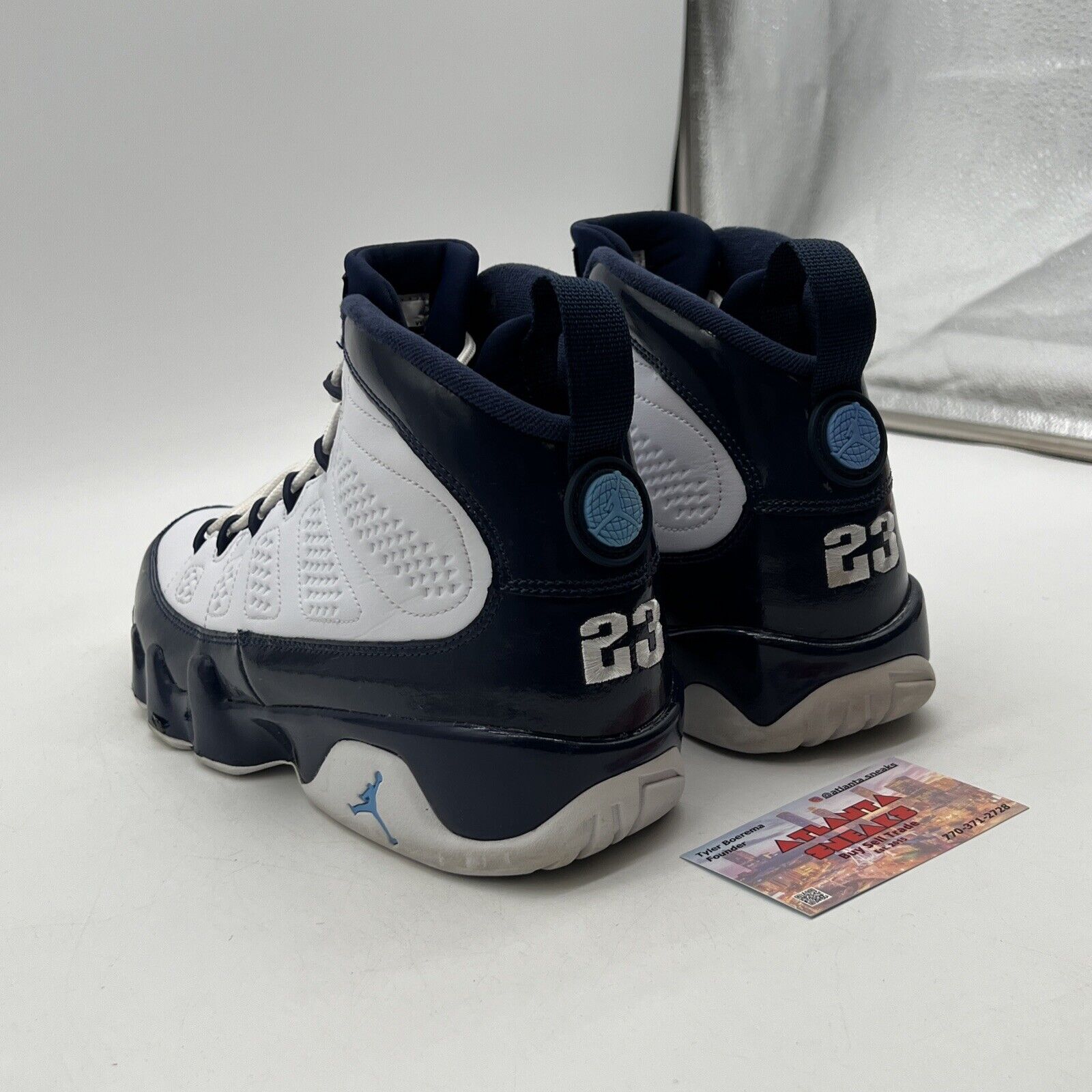 Size 9 - Air Jordan 9 Retro UNC White Navy (302370-145)