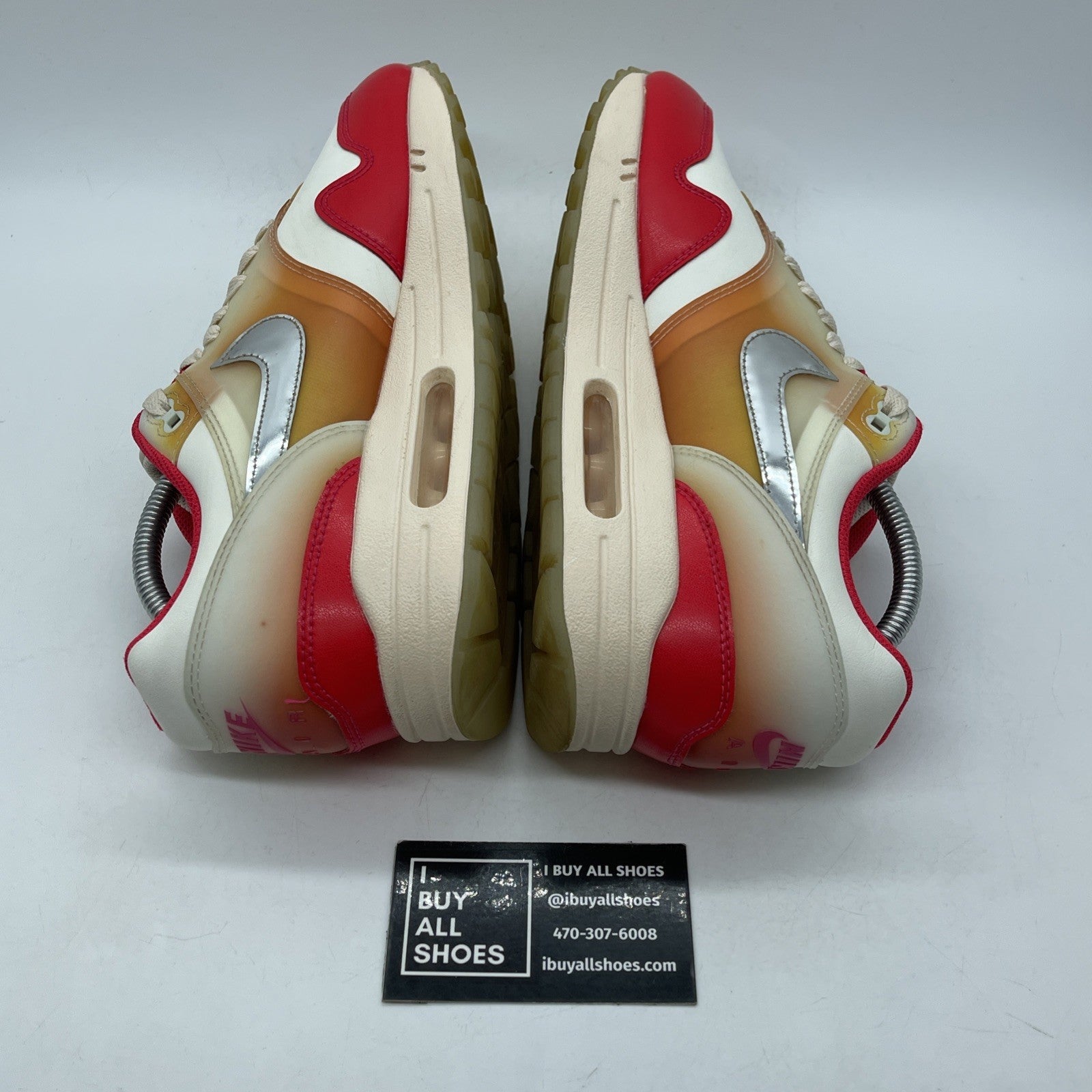 Size 10.5W - Nike Air Max 1 Soft Vinyl Pink Silver Leather (FN7683-133)
