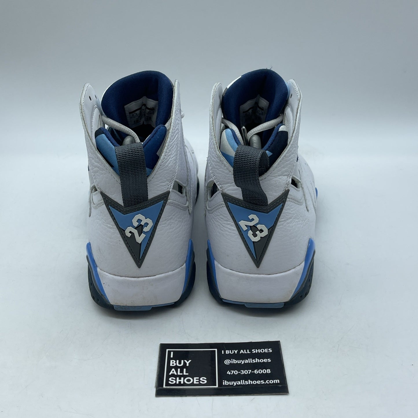 Size 9.5 - Air Jordan 7 Retro 2015 French Blue White Grey Leather (304775-107)