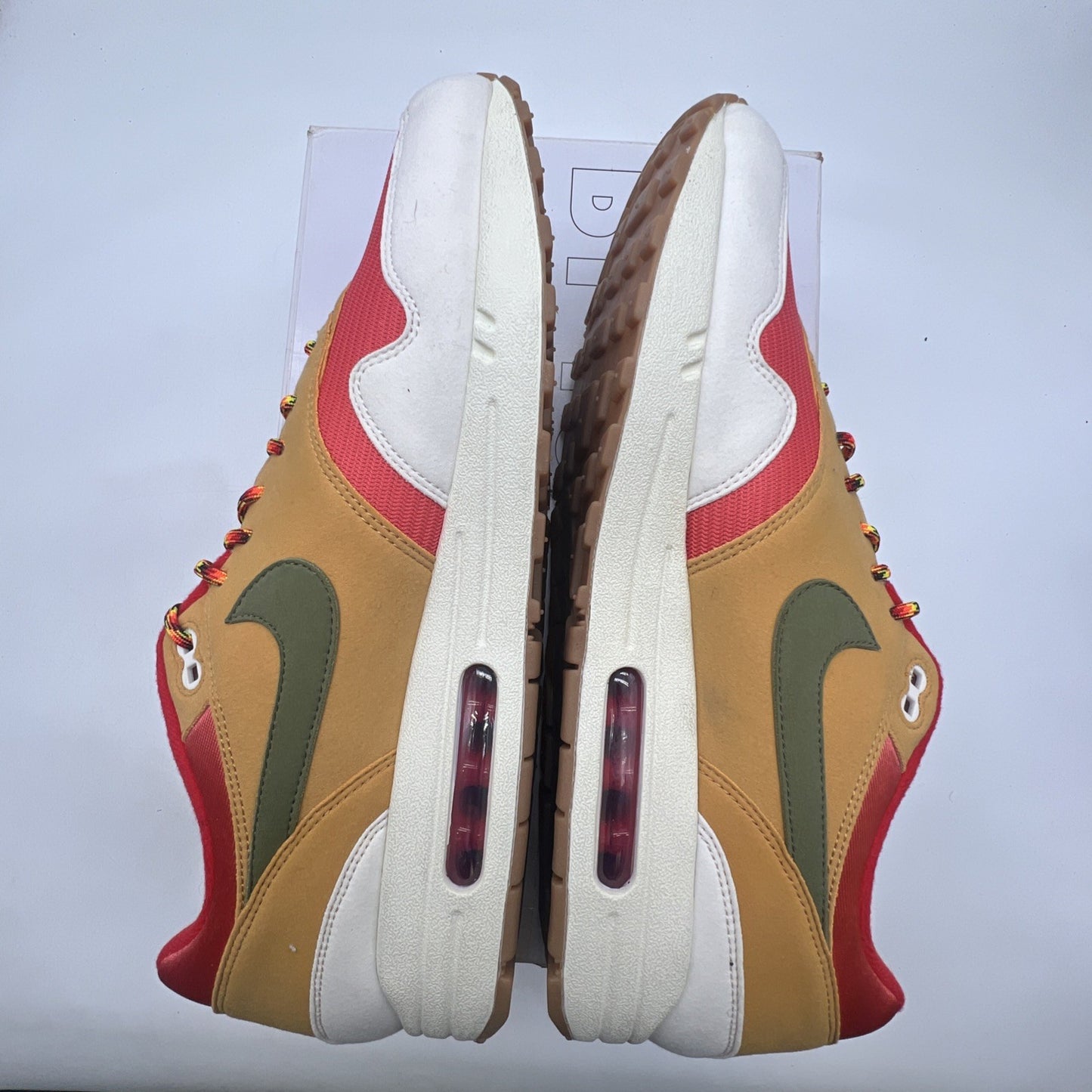 Size 13 - Air Max 1 nike by you (CN9671-991) Bright Crimson Grey