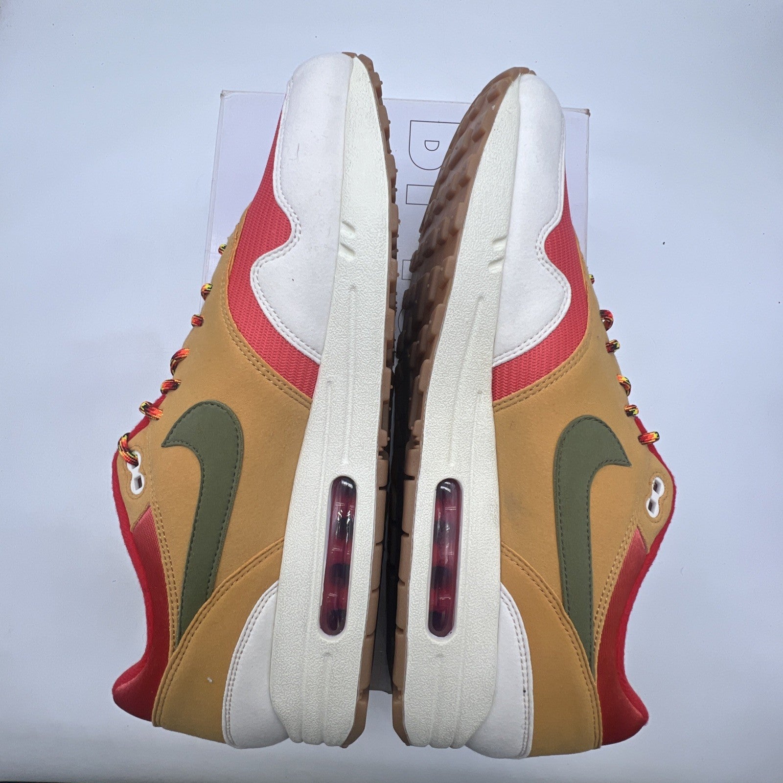 Size 13 - Air Max 1 nike by you (CN9671-991) Bright Crimson Grey