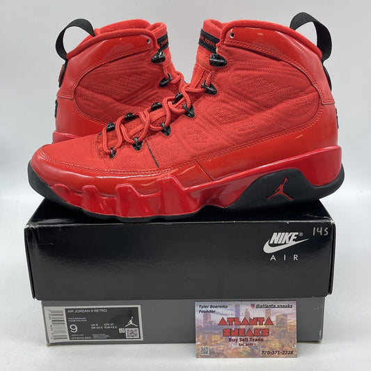 Size 9 - Jordan 9 Chile Red Black Leather (CT8019-600)