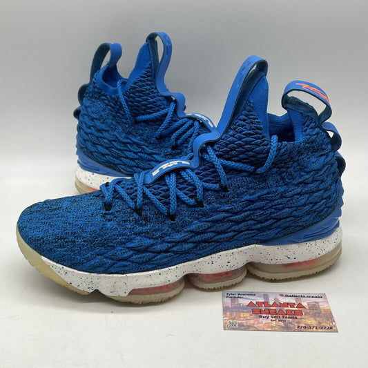 Size 10 - Nike LeBron 15 Hardwood Classics Blue White (897648-400)