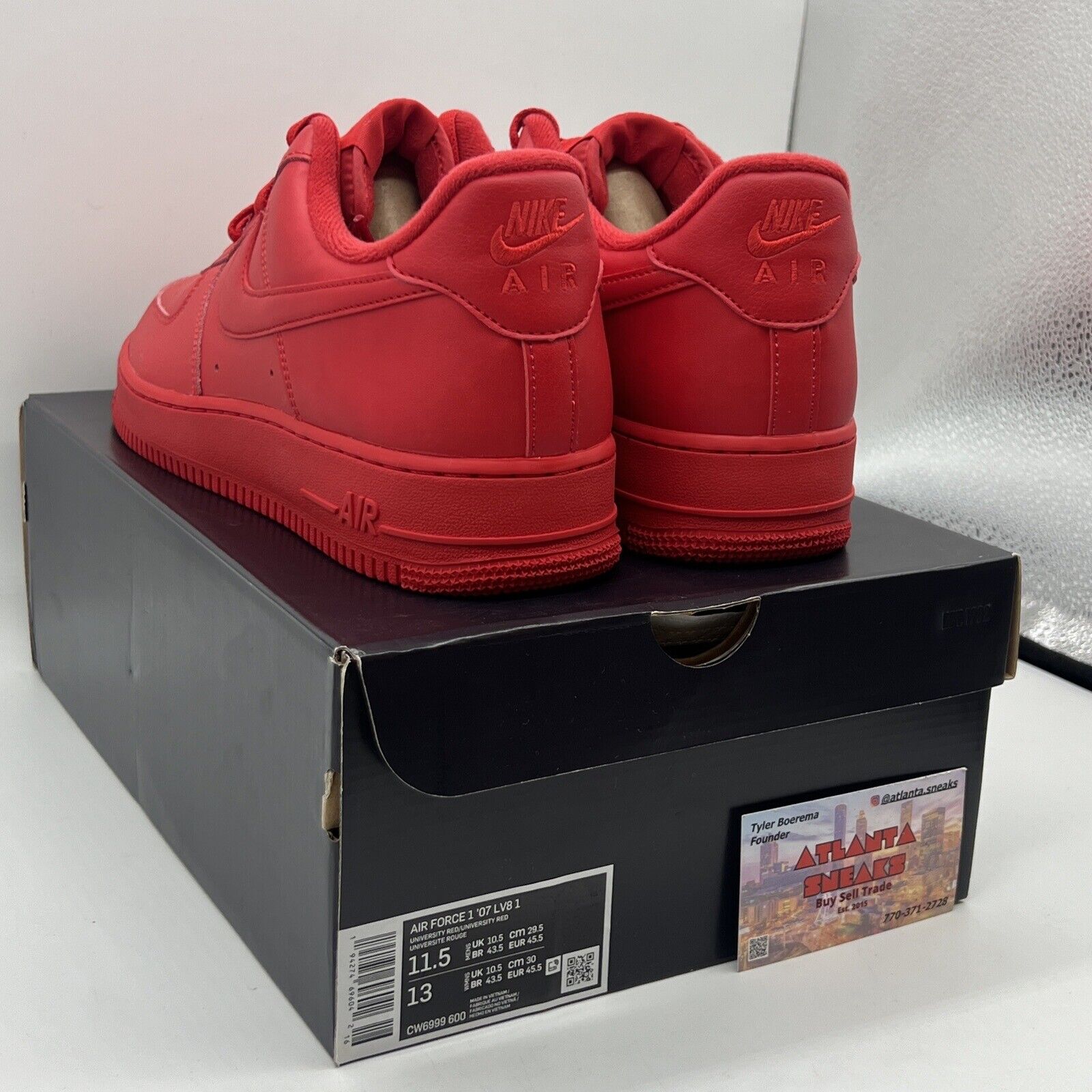 Size 11.5 - Nike Air Force 1 Low Triple Red Brand New Og All