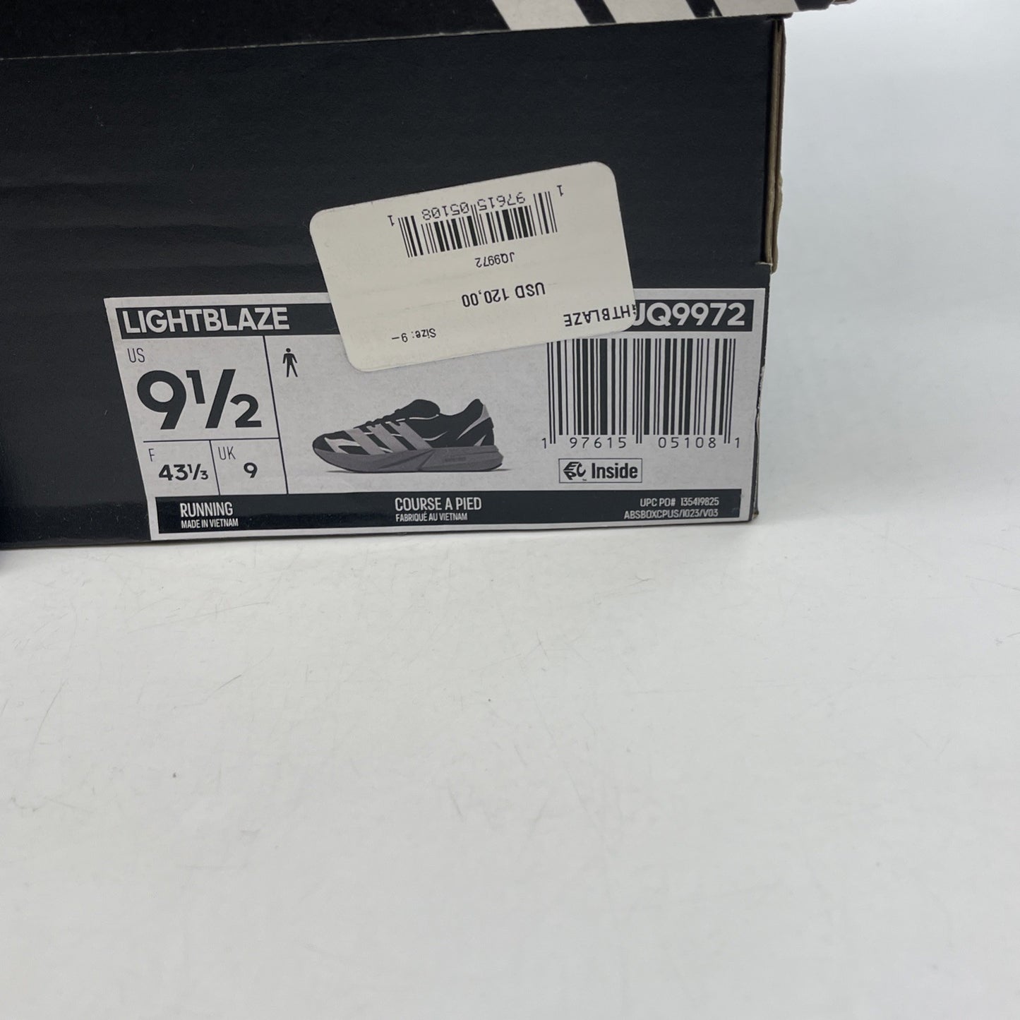 Size 9.5 - adidas Lightblaze Carbon (JQ9972)