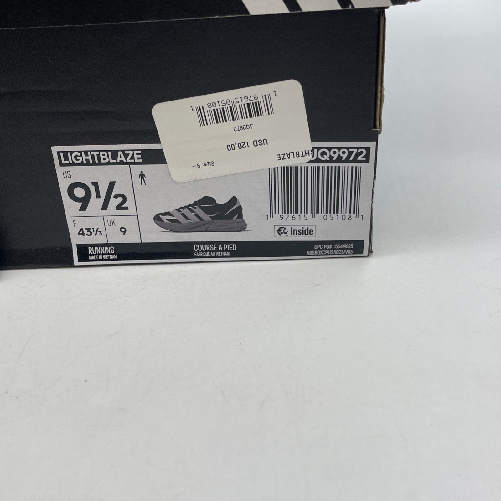 Size 9.5 - adidas Lightblaze Carbon (JQ9972)