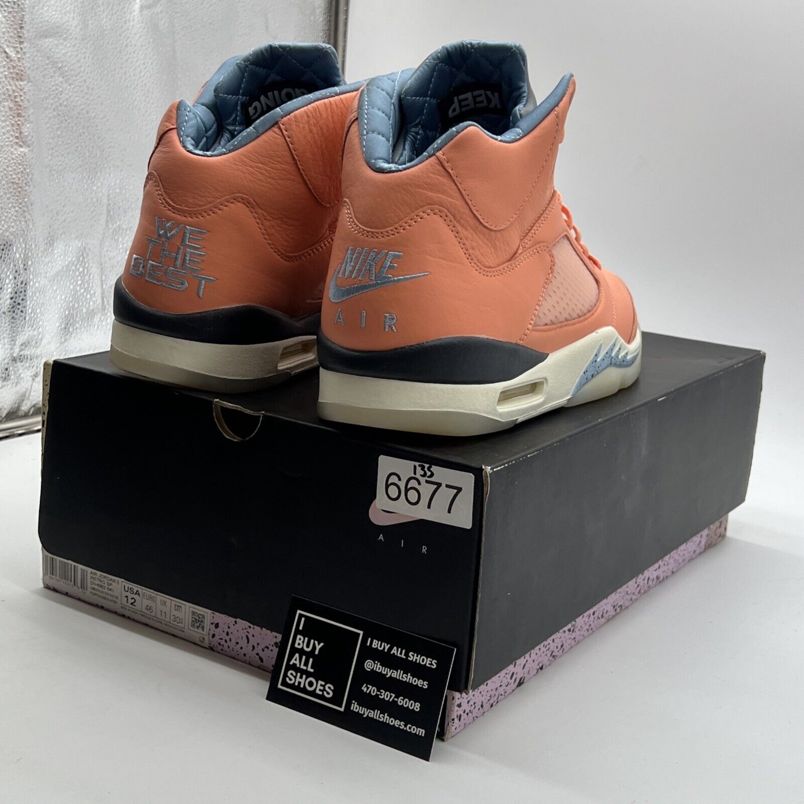 Size 12 - Air Jordan 5 Retro x DJ Khaled We The Best - Crimson Bliss DV4982-641