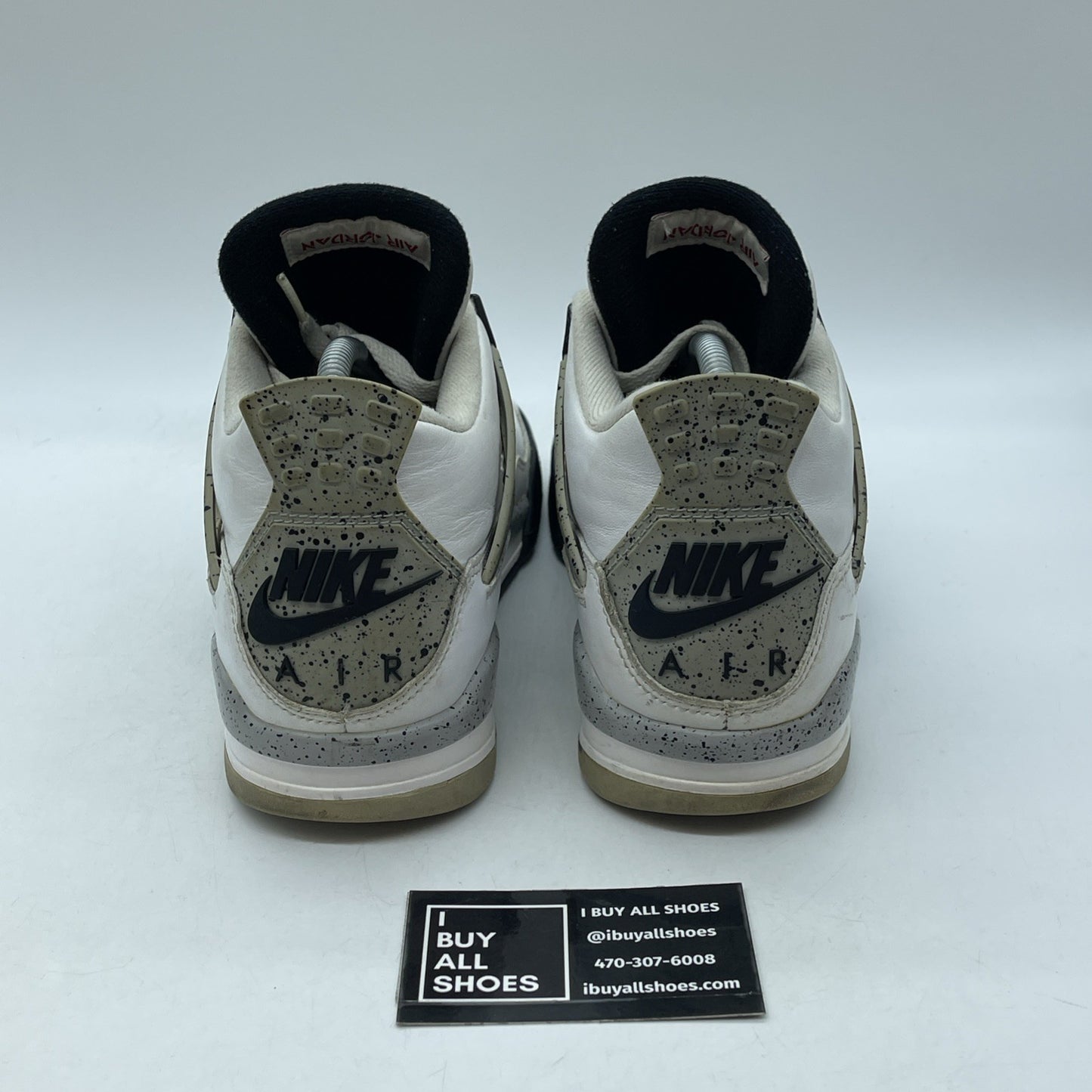 Size 8 - Jordan 4 Retro OG Mid White Cement Grey Leather (840606-192)