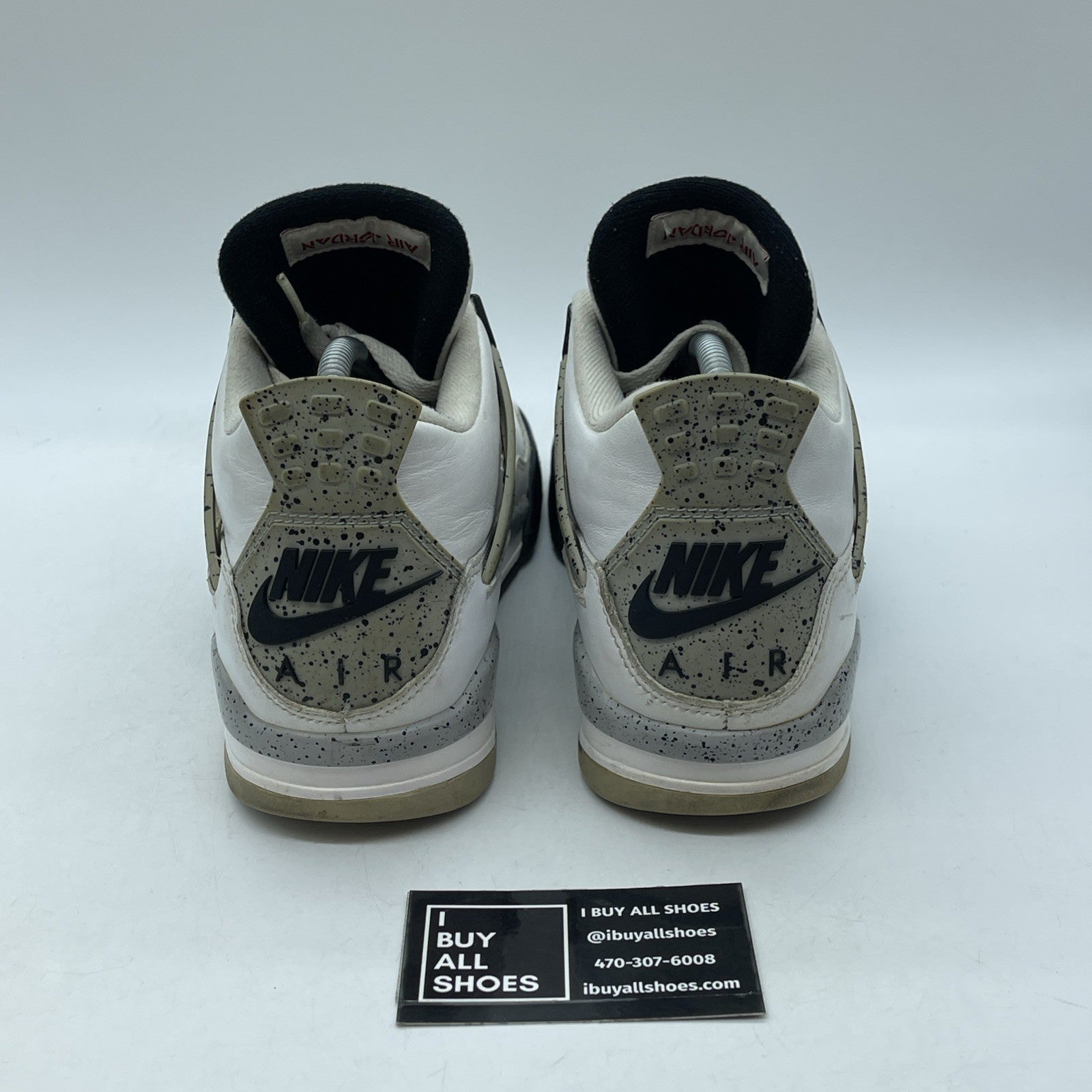 Size 8 - Jordan 4 Retro OG Mid White Cement Grey Leather (840606-192)