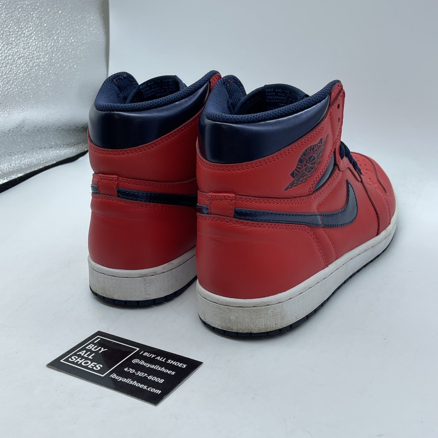 Size 9.5 - Air Jordan 1 Retro OG High David Letterman Blue Red (555088-606)