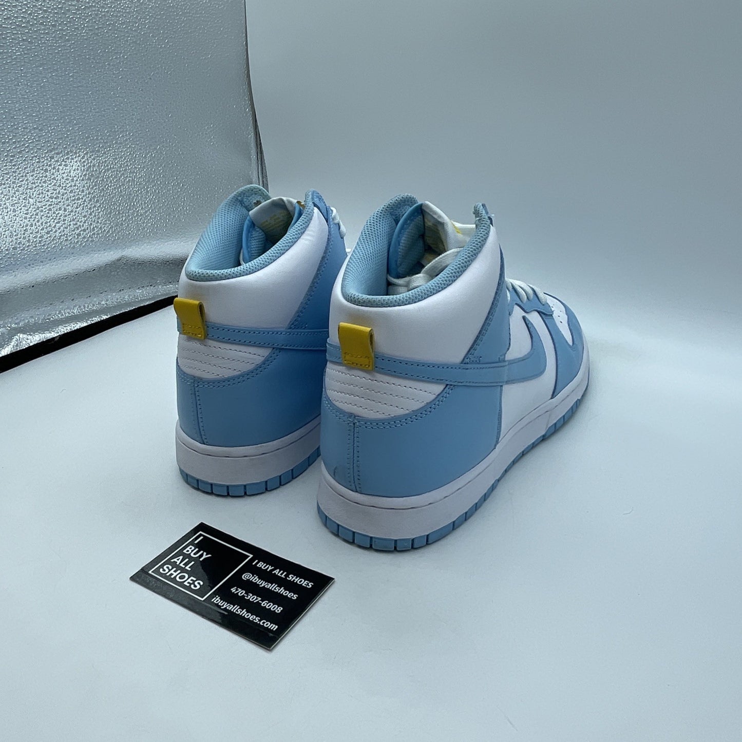 Size 12 - Nike Dunk High Blue Chill White Yellow Leather (DD1399-401)