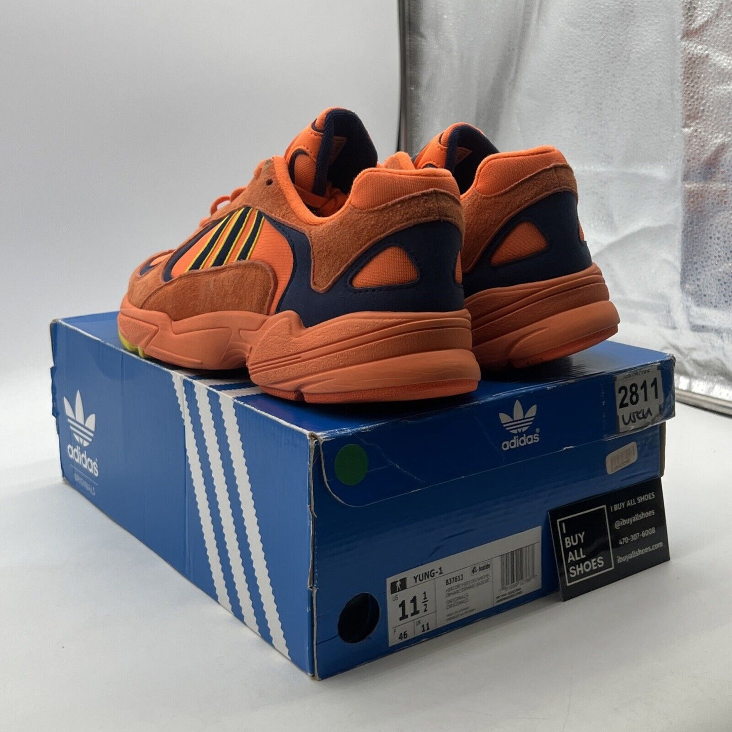 Size 11.5 - adidas Yung-1 Hi-Res Orange (B37613)