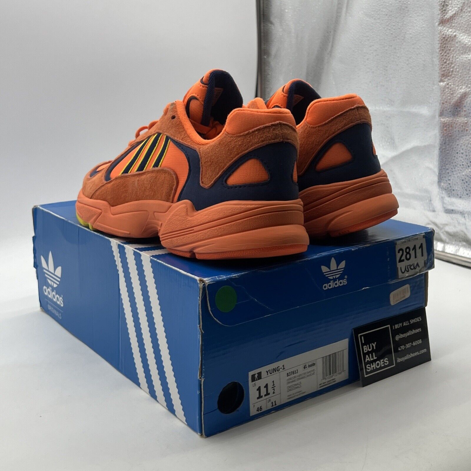 Size 11.5 - adidas Yung-1 Hi-Res Orange (B37613)