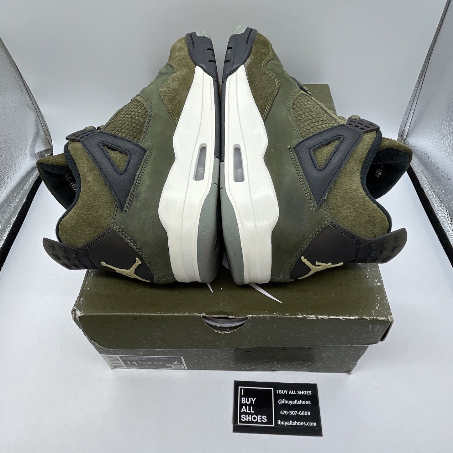 Size 11.5 - Jordan 4 SE Retro Low Craft - Olive Black Suede (FB9927-200)