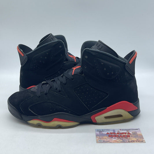 Size 9.5 - Jordan 6 Retro Mid Infrared Black Red White (384664-060)