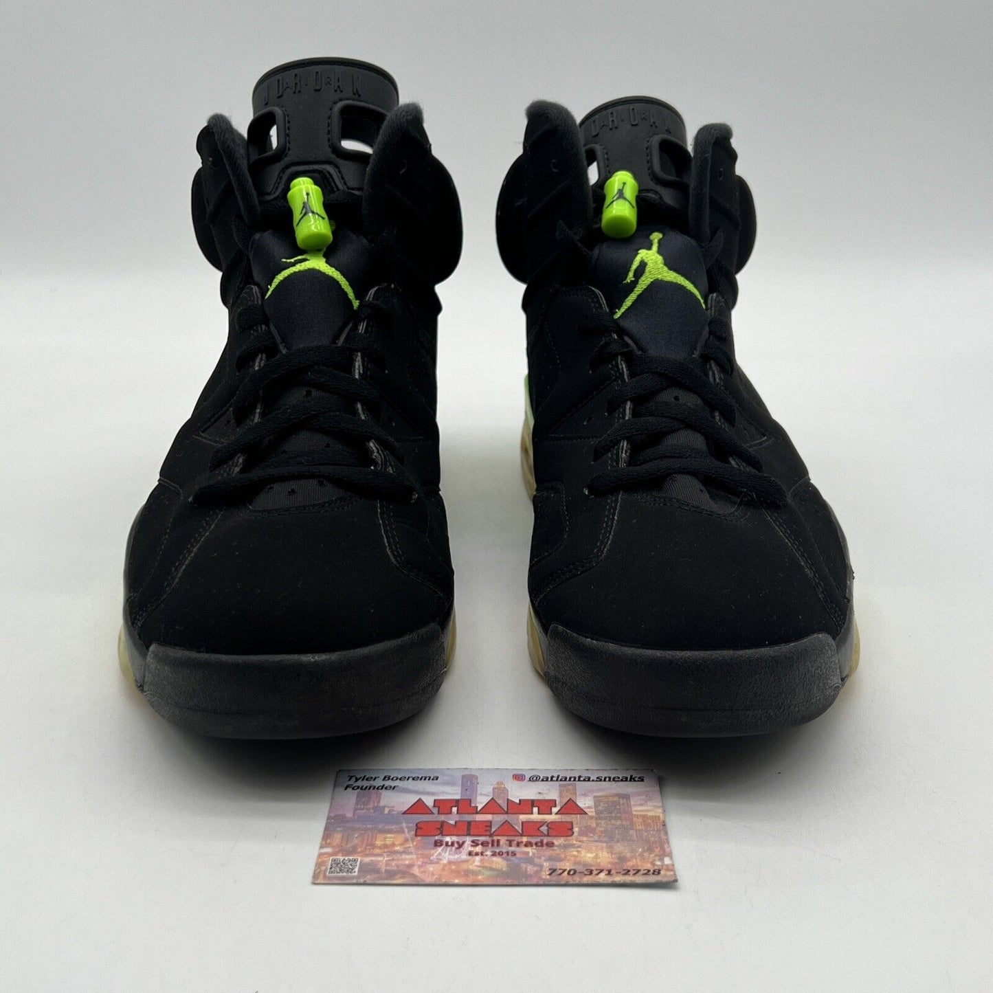 Size 11 - Jordan 6 Retro Electric Green 2021 Black Suede (CT8529-003)