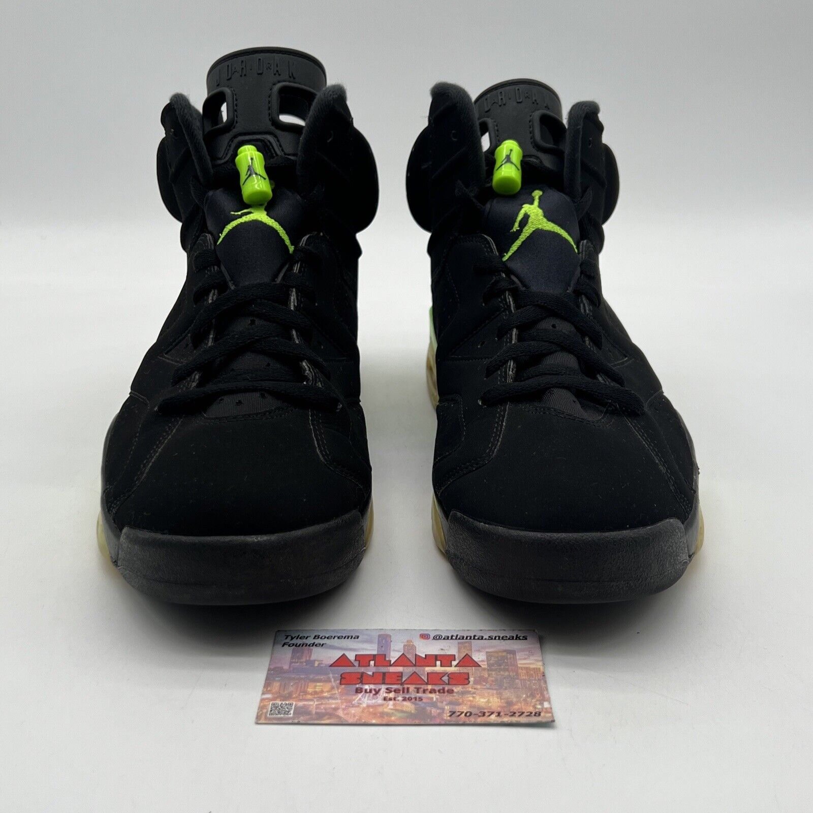 Size 11 - Jordan 6 Retro Electric Green 2021 Black Suede (CT8529-003)
