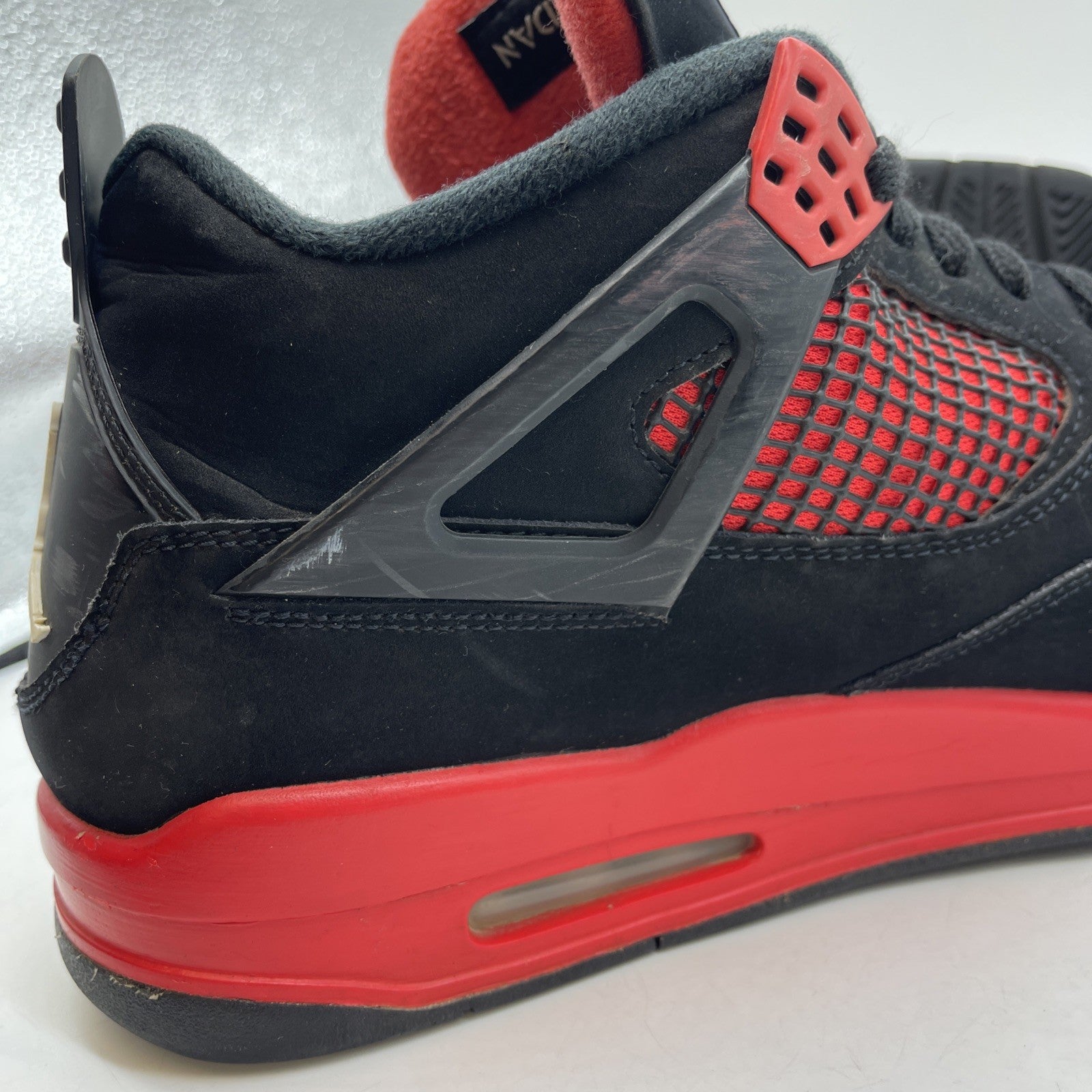 Size 13 - Jordan 4 Retro Mid Red Thunder Red Black White Suede (CT8527-016)