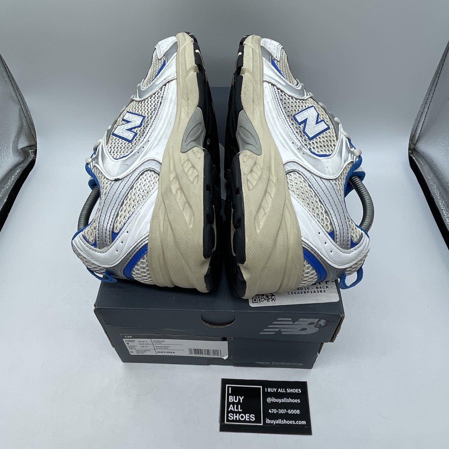 Size 9 - New Balance 530 White Blue Oasis Silver Leather (MR530EA)