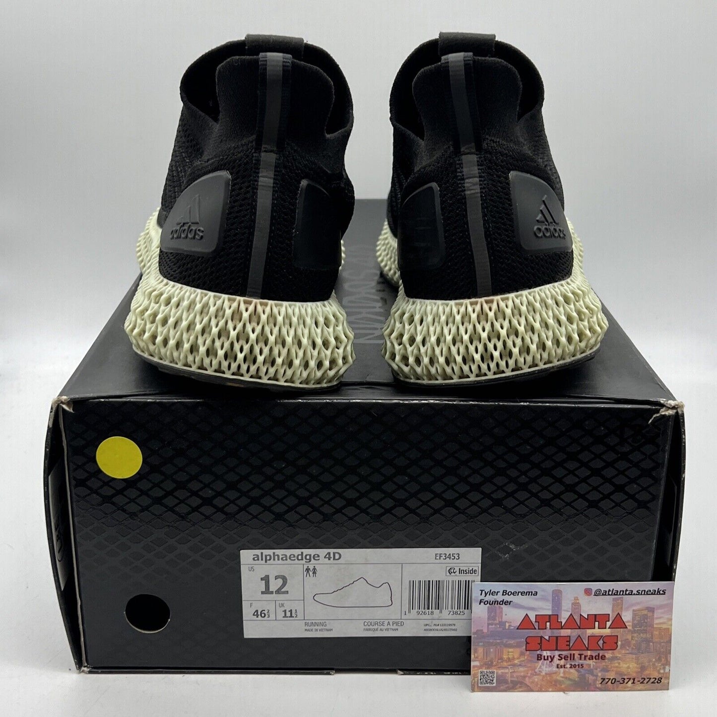 Size 12 - adidas AlphaEdge 4D Core Black (EF3453)